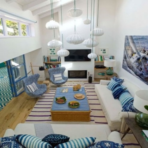 Beyaz Mavi Dekorasyon Fikirleri