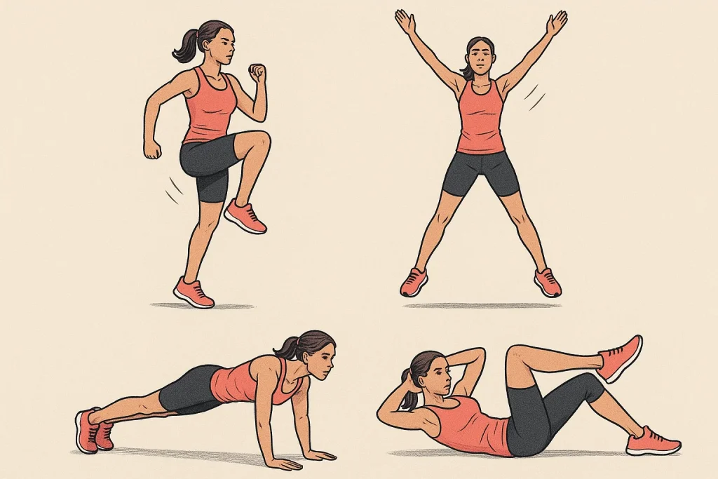 Evde 10 Dakikalık Yağ Yakıcı Egzersiz Rutini