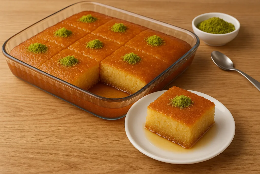 Şerbetini Çekmiş Tam Ölçülü Revani Tarifi