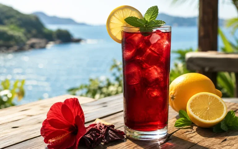 Hibiskus çayı tarifi soğuk buzlu rehber manşet görseli