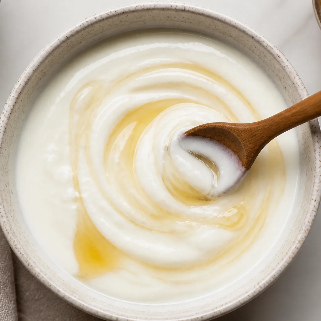 Kefir ve bal yüz maskesi karışımı