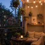 Küçük balkon dekorasyon fikri 1 — şehir balkonu dekorasyonu