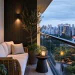 Küçük balkon dekorasyon fikri 18 — şehir balkonu dekorasyonu